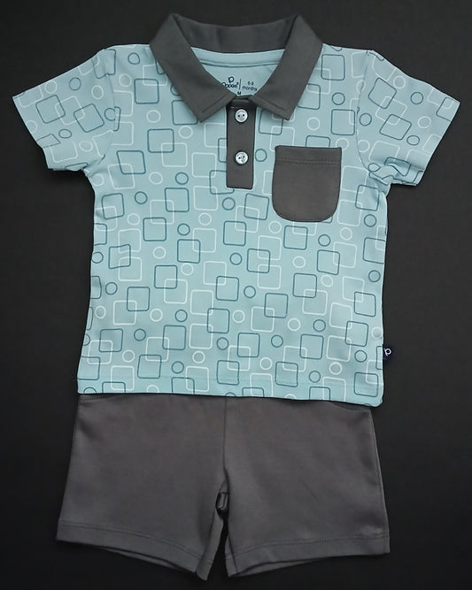 SALVANO - A COORDINATED SET OF T-SHIRT & SHORTS