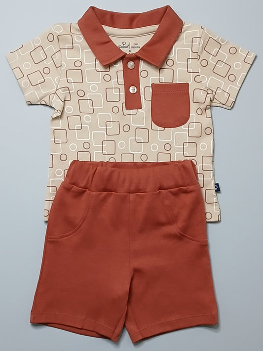 SALVANO - A COORDINATED SET OF T-SHIRT & SHORTS