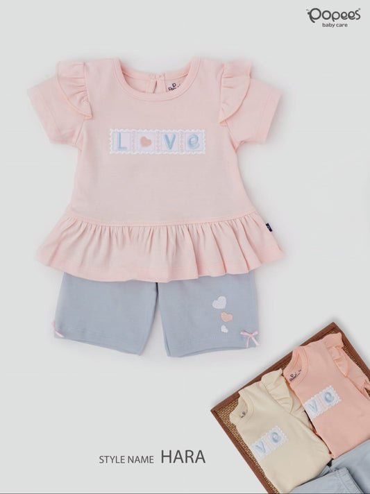 HARA - A SET OF TOP & 3/4TH PANT