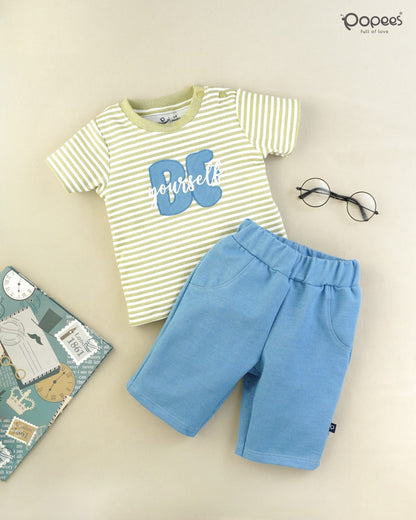 KALIEF - A COORDINATED SET OF T-SHIRT & 3/4TH PANT.