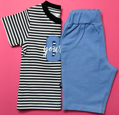 KALIEF - A COORDINATED SET OF T-SHIRT & 3/4TH PANT.