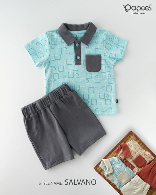 SALVANO - A COORDINATED SET OF T-SHIRT & SHORTS