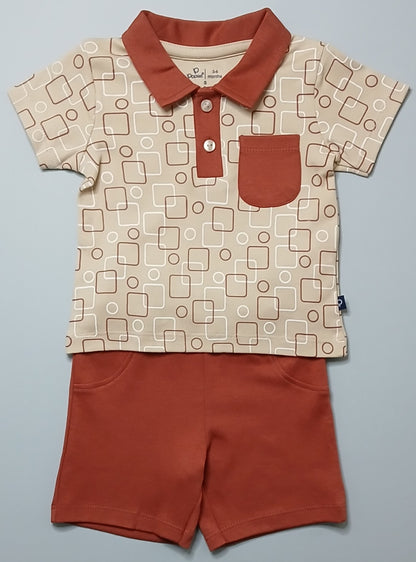 SALVANO - A COORDINATED SET OF T-SHIRT & SHORTS