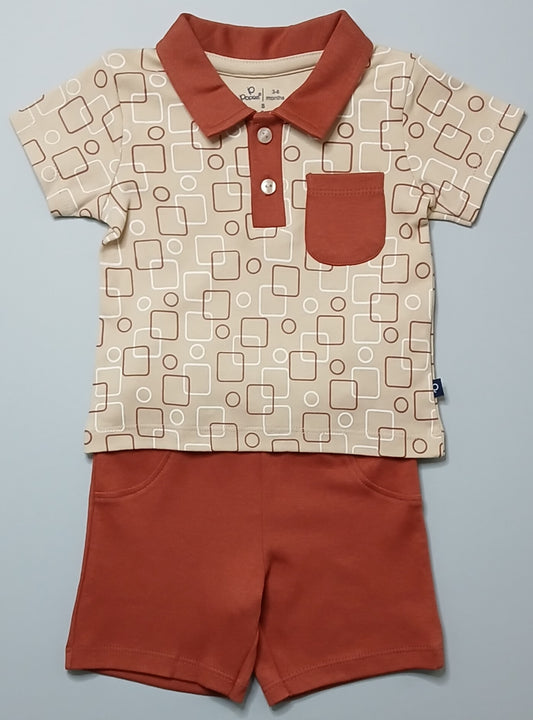 SALVANO - A COORDINATED SET OF T-SHIRT & SHORTS