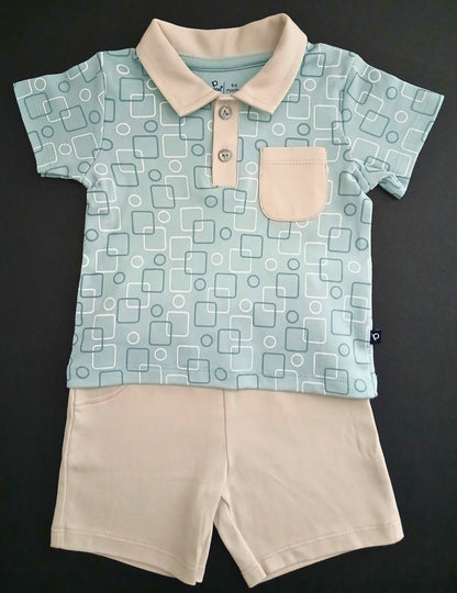 SALVANO - A COORDINATED SET OF T-SHIRT & SHORTS